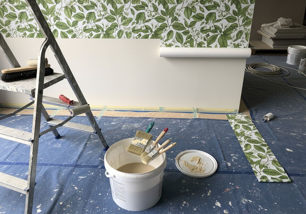 Pose de papier peint par TD PEINTURE RENOVATION